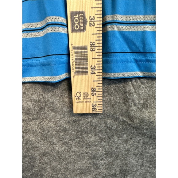 New Grand Slam Polo Golf Shirt Performance Men's 4XB Big & Tall Blue Striped - Picture 6 of 8